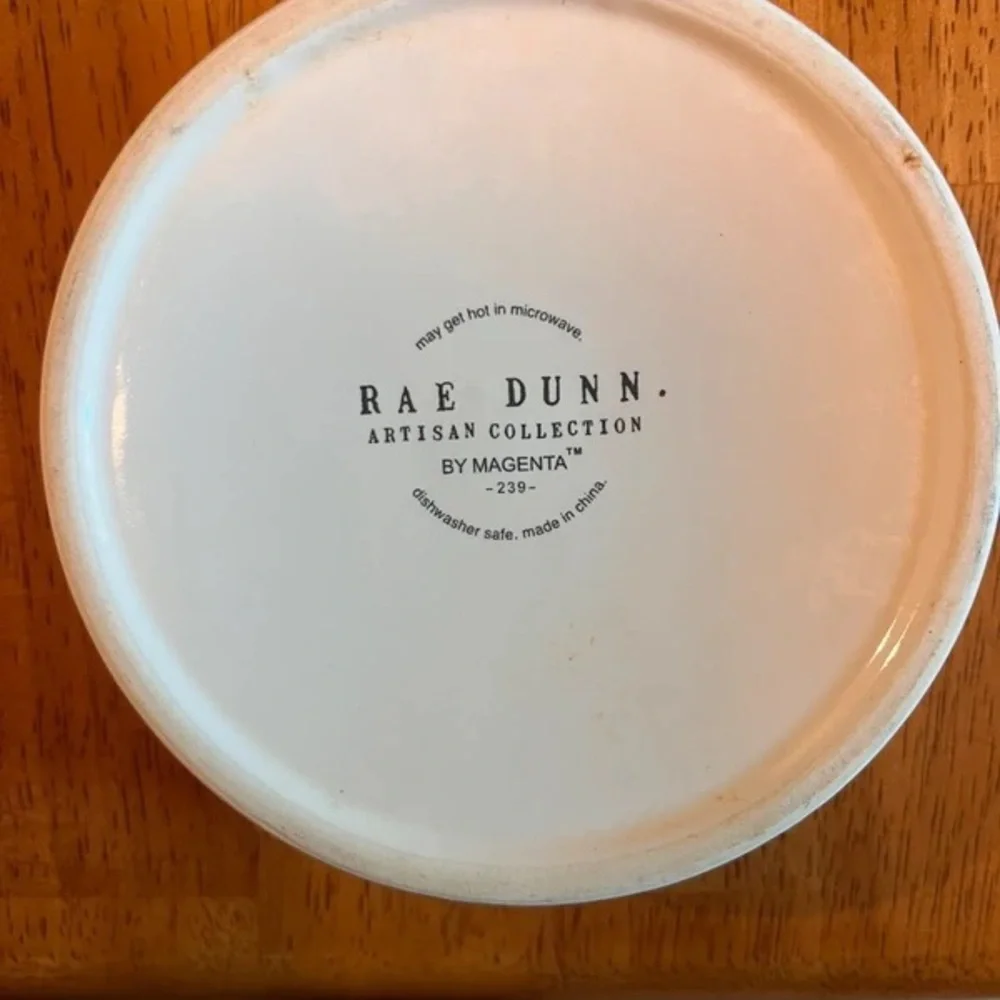 Rae Dunn White Pet Bowl with SIP Text